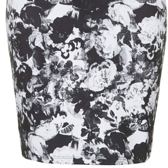 TOPSHOP Floral Color Block Bodycon Dress - Picture 7 of 10